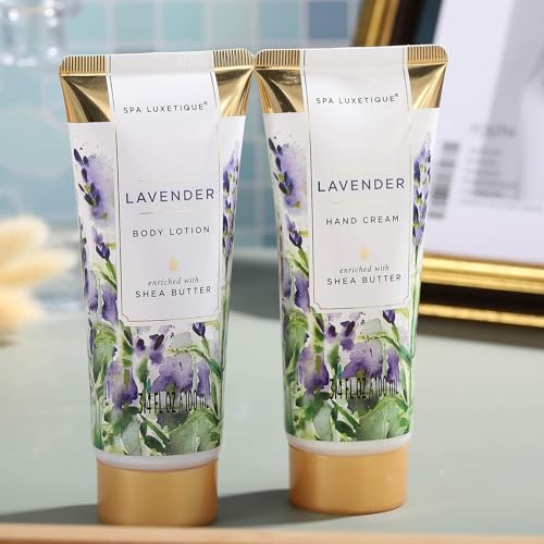 Pamper Gifts for Women-Spa Luxetique Spa Gift Set, 10pcs Lavender Bath Gift Set, Relaxing Bath Set with Bubble Bath, Body Lotion, Hand Cream, Mothers Day Gifts, Mum Birthday Gifts Christmas gifts