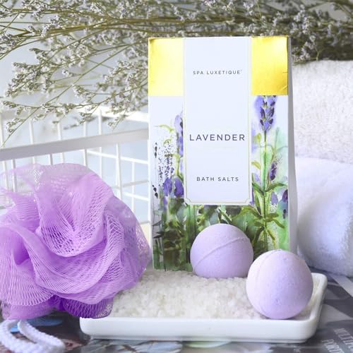 Pamper Gifts for Women-Spa Luxetique Spa Gift Set, 10pcs Lavender Bath Gift Set, Relaxing Bath Set with Bubble Bath, Body Lotion, Hand Cream, Mothers Day Gifts, Mum Birthday Gifts Christmas gifts