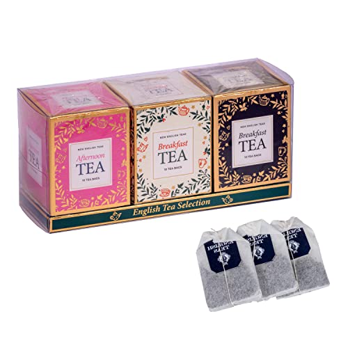 New English Teas Festive Tea Carton Gift Pack with 30 English Teabags - Pink, Ivory & Grey - Gift Guide