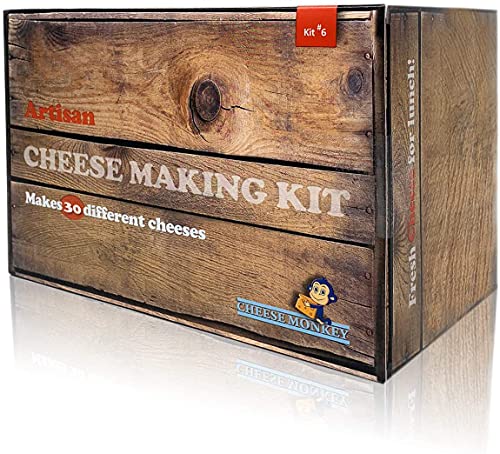 Cheese Making Kit - make 30 different Artisan Cheeses Basket - Gift Guide