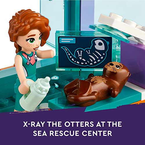 LEGO Friends Sea Rescue Centre Vet Set, Animal Care Building Toy for 7 Plus Year Old Kids, Girls and Boys, with Otter, Seahorse and Turtle Figures 41736