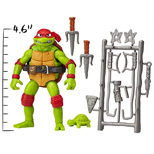 Teenage Mutant Ninja Turtles: Mutant Mayhem 4.65-Inch Raphael Basic Action Figure. Ideal present for boys 4 to 7 years and TMNT fans!