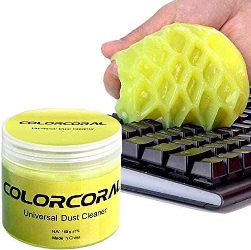 COLORCORAL Keyboard Cleaner Universal Dust Cleaning Gel for Keyboard Reusable PC Laptop and Computer Vacuums Cleaners Accessories Dust Removal Gel Home Office Electronic Kit Computer Putty