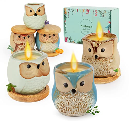 Kinforse 6 Pack Scented Candles Gifts for Women, Birthday Gifts for her, Gifts for Women, owl Gifts for Women, Novelty Gifts for Women, Aromatherapy Candles - Gift Guide