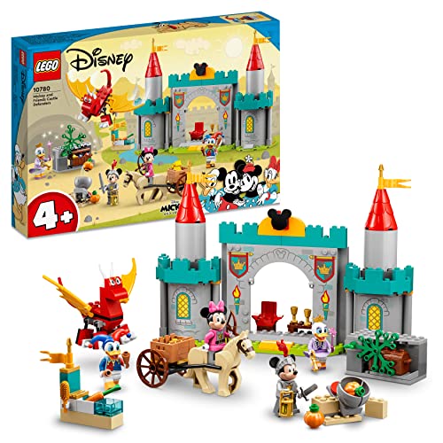 LEGO 10780 Disney Mickey And Friends Castle Defenders Buildable Toy With Minnie, Daisy And Donald Duck Minifigures, Plus Dragon & Horse Toys Kids, Girls & Boys Aged 4 Plus Years Old