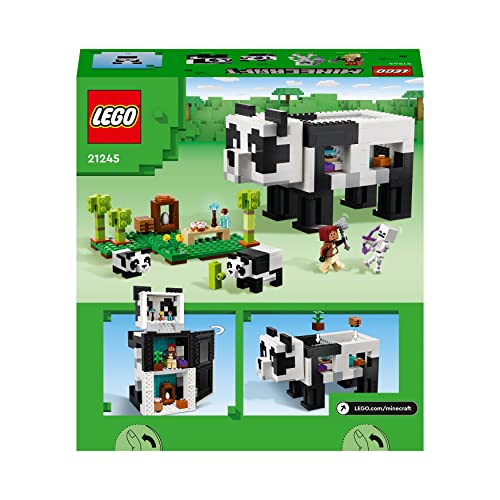 LEGO Minecraft The Panda Haven Set, Movable Toy House with Baby Pandas Animal Figures, Toys for 8 Plus Years Old Kids, Boys and Girls, Gift Idea 21245