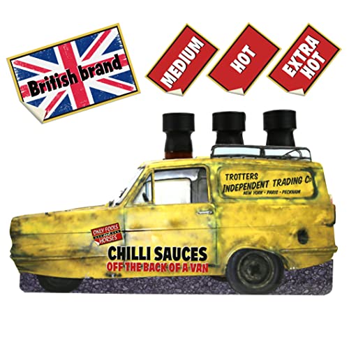 Kimm & Miller Only Fools and Horses Hot Sauce Gift Set - Novelty Chilli Sauce Gifts for Men with 3 x 45ml Bottles - Great Mens Gift Set & Dad Birthday Gifts