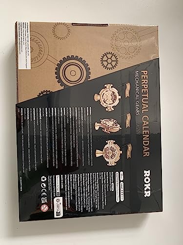 ROKR Perpetual Calendar 3D Wooden Puzzles/Mechanical Models/Propelled Model Mechanical Model Construction Kits For Teens and Adults