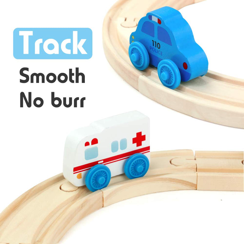 Wooden Train Set Boy Girls Toys Wooden Toys Train Track 33 Pcs Compatible Train Sets Train Toy Car Kids Toys Birthday Toys for 3 4 5 Year Old Boys Girls Gifts - Gift Guide