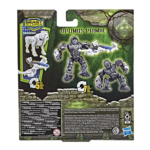 Transformers: Rise of the Beasts Film Beast Alliance Beast Weaponizers 2-Pack Optimus Primal Toy, 6 and Up, 12.5 cm