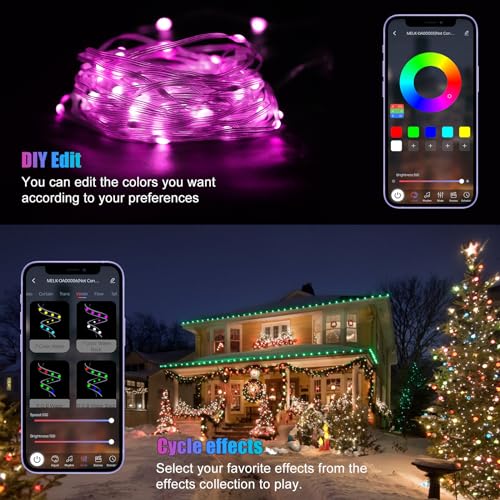 Electight 10M RGB-IC Fairy String Lights Multicolor [APP & Remote Control],Christmas Halloween Lights,99+ Modes Dimmable, USB Powered& Waterproof, for Indoor & Outdoor, Room, Wedding, Deco - Gift Guide