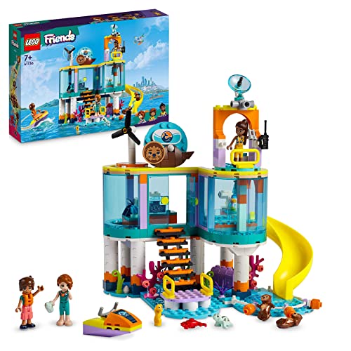LEGO Friends Sea Rescue Centre Vet Set, Animal Care Building Toy for 7 Plus Year Old Kids, Girls and Boys, with Otter, Seahorse and Turtle Figures 41736