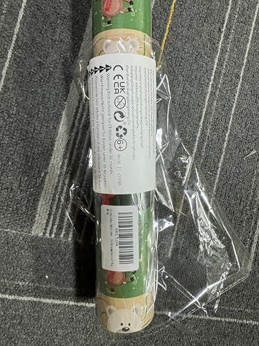 DOJoykey 43cm x 15M Roll Package Christmas Wrapping Paper, Kraft Paper Printed with Christmas Pattern Recyclable Wrapping Paper for Christmas Party Gift Wrap - Gift Guide