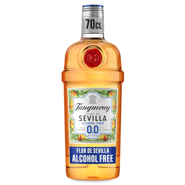 Tanqueray Flor De Sevilla Alcohol Free Spirit | 0% vol | 70cl | Zesty Taste of Seville Orange & Gin Botanicals | Bold &Bittersweet | Enjoy in a Gin Glass with Tonic