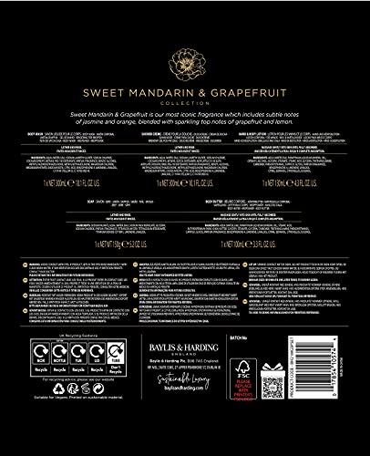 Baylis & Harding Sweet Mandarin & Grapefruit Perfect Pamper Gift Set (Pack of 1) - Vegan Friendly