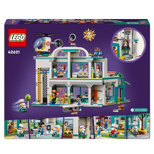 LEGO Friends Heartlake City Hospital Set with Helicopter Toy for 7 Plus Year Old Girls, Boys & Kids, Mini-Doll Characters Including Autumn, Doctor Role-Play Building Toys, Gift Idea 42621