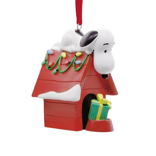 Hallmark Collectable Peanuts Snoopy on Doghouse Ornament, Snoopy Decoration, Christmas Hanging Ornament, Gifts for Christmas, Peanuts Comics - Gift Guide