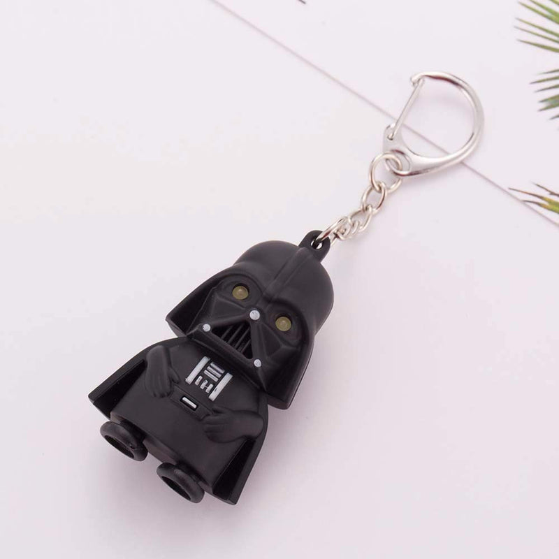 Darth Vader Star Wars Collectors Cartoon Light Up & Sound Keyrings chain chains bag clip charm for Christmas Birthday Stocking Filler Novelty Small Gift Set Ideas for Kids Men Women