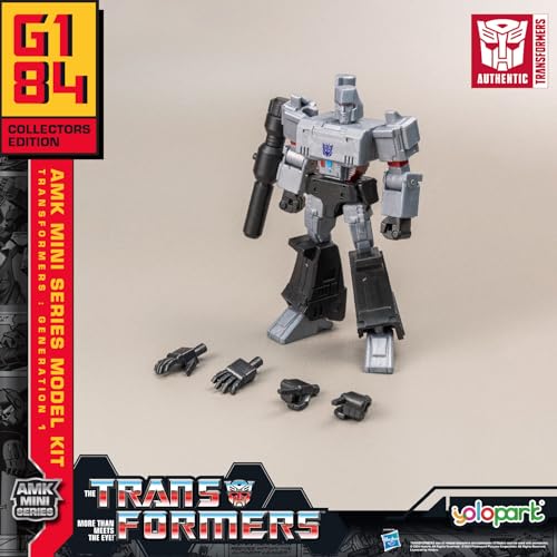 Megatron Transformer Toy,Transformers G1 Decepticon Action Figures, 4.72 Inch Megatron Model Kit with Weaponry,No Converting Transformer Toys for Kids Age 8 and Up