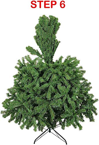 Abaseen 7ft Artificial Christmas Tree Xmas Pine Tree with Solid Metal Legs Perfect for Indoor and Outdoor Holiday Decoration (Green, 7FT) - Gift Guide