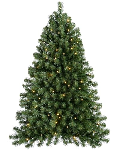 WeRChristmas Pre-Lit Wall Mounted Christmas Tree with 50 Warm White LED Lights - 3 feet/0.9 m, Green - Gift Guide