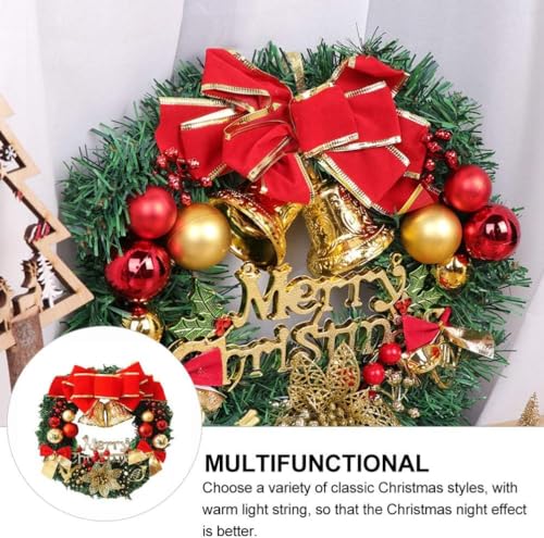 30cm Christmas Garland Wreath,Merry Christmas Wreath Front Door Ornament,Christmas Wreath Decorative Hanging Ornament Window Door Wreath for Party Holiday Décor - Gift Guide