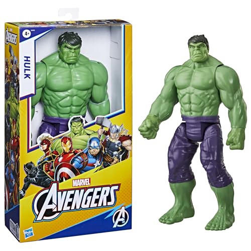 avengers Marvel Titan Hero Series Blast Gear Deluxe Hulk Action Figure, 30-cm Toy, For Children Aged 4 and Up, Green