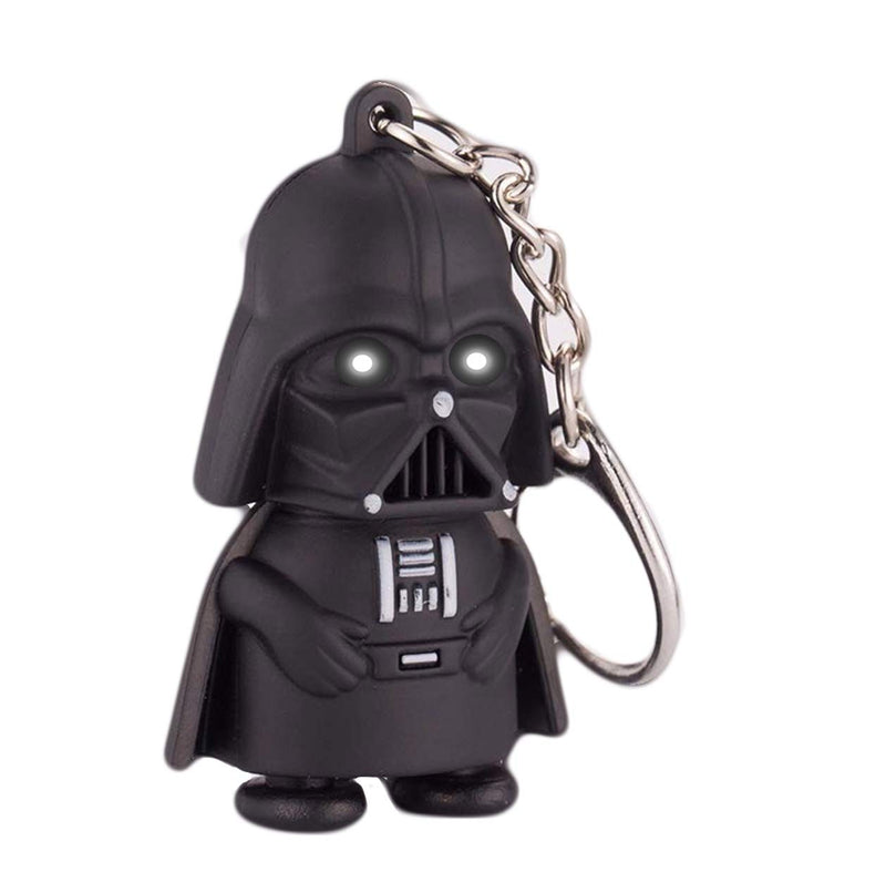 Darth Vader Star Wars Collectors Cartoon Light Up & Sound Keyrings chain chains bag clip charm for Christmas Birthday Stocking Filler Novelty Small Gift Set Ideas for Kids Men Women