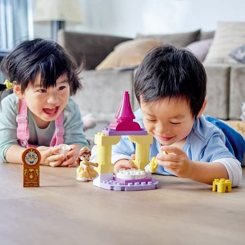 LEGO 10960 DUPLO Disney Princess Belle's Ballroom Castle, Beauty and The Beast Set, Toy for Toddlers, Girls and Boys 2 Plus Years Old