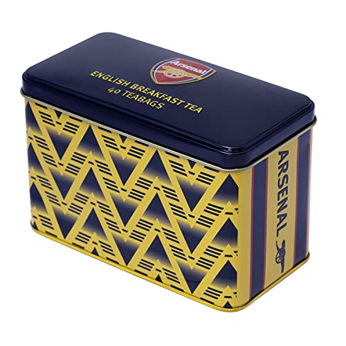 New English Teas Arsenal Bruised Banana Tea Tin with 40 English Breakfast Teabags - Gift Guide