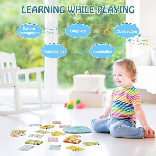 Electight Talking Flash Cards Learning Educational Toy, 224 Words [14 Themes], Dinosaur Montessori Gift for 2-6 Year Old Baby Boys Girls, Preschool Learning Reading Machine, Early Toddler Toys-Blue - Gift Guide