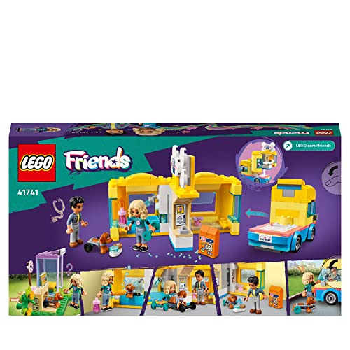 LEGO 41741 Friends Dog Rescue Van, Pet Puppy Playset, Animal Toy for Kids, Girls and Boys 6 Plus Years Old, Birthday Gift Idea, 2023 Series Characters