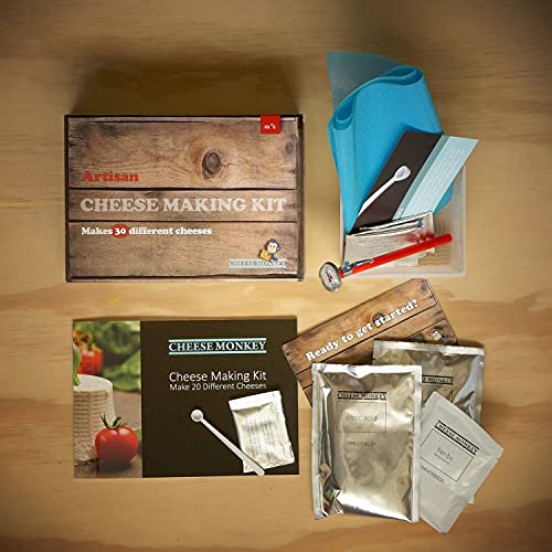 Cheese Making Kit - make 30 different Artisan Cheeses Basket - Gift Guide