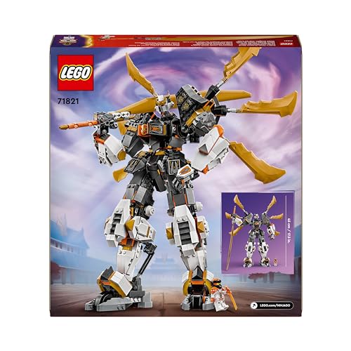 LEGO NINJAGO Cole’s Titan Dragon Mech Set, Adventure Toy for Boys and Girls, Ninja Playset with 1 Character Minifigure, Dragons Rising Birthday Gift for Kids & Teens Aged 12 and Over 71821