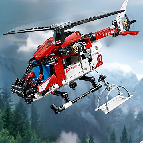 LEGO 42092 Technic Rescue Helicopter, 2 in 1 Concept Toy Plane, Model Building Set for 8+ Years Old Boys and Girls