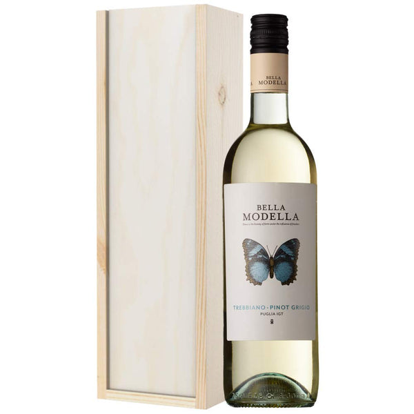 Sparkling Direct Pinot Grigio Italian Wine Gift Set (75Cl) In Wooden Gift Box
