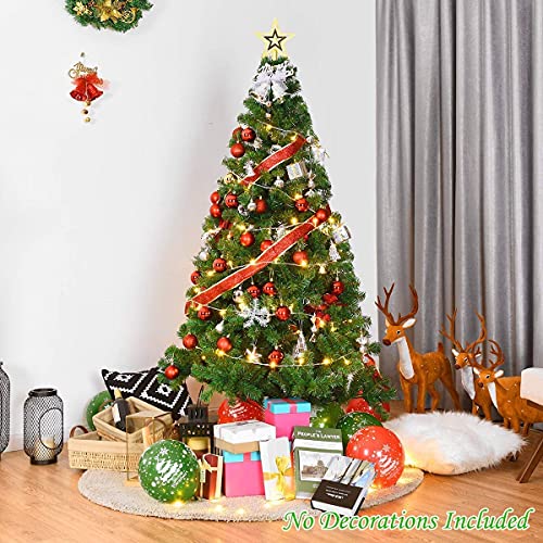 Abaseen 7ft Artificial Christmas Tree Xmas Pine Tree with Solid Metal Legs Perfect for Indoor and Outdoor Holiday Decoration (Green, 7FT) - Gift Guide