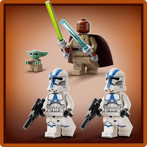 LEGO Star Wars BARC Speeder Escape Set, The Mandalorian Building Toy for Kids, Bike with Sidecar Includes Characters Kelleran Beq and Grogu, Gift for 8 Plus Year Old Boys, Girls and Fans 75378