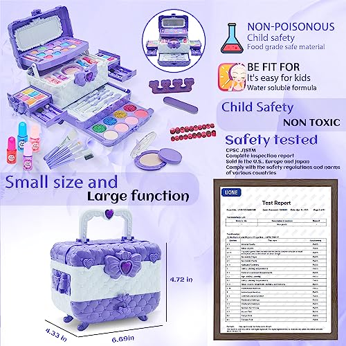 Kids Makeup Sets For Girls - Girl Toys Children Makeup Set Washable Make Up Set for Little Girls,Princess Play Games Kids Toys Presents,Teenage Girls Gifts Christmas Birthday Age 4-12 Year Old(purple - Gift Guide