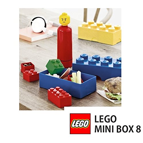 LEGO Mini Box 8 Knobs Black - Versatile Small Storage Box for Snacks, Jewellery, Hair Accessories, and Souvenirs - Safe, Easy to Clean, 46x92x43 mm
