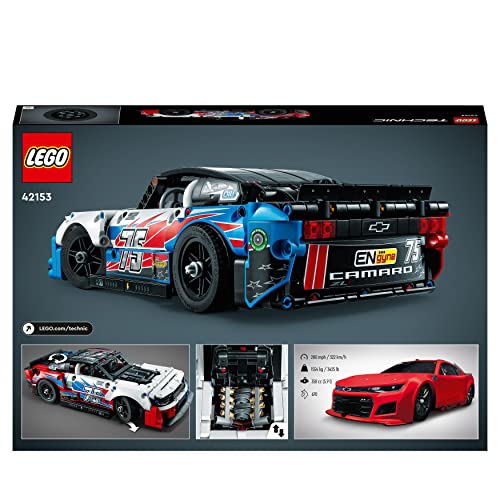 LEGO Technic NASCAR Next Gen Chevrolet Camaro ZL1 Model Car Building Kit, Toy Racing Vehicle, Collectible Motorsport Construction Set 42153