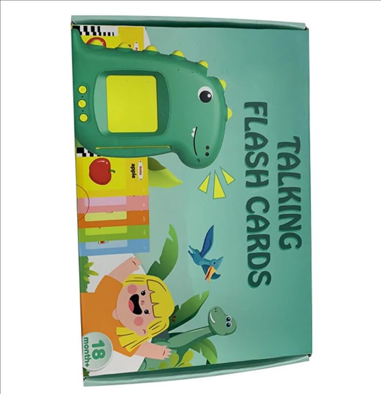 Electight Talking Flash Cards Learning Educational Toy, 224 Words [14 Themes], Dinosaur Montessori Gift for 2-6 Year Old Baby Boys Girls, Preschool Learning Reading Machine, Early Toddler Toys-Blue - Gift Guide