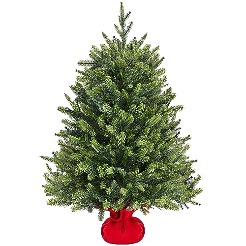 Yaheetech 3ft/91cm Mini Artificial Christmas Tree, Tabletop Xmas Tree with Stable Cement Base Holiday Decoration Green-1 Pack - Gift Guide