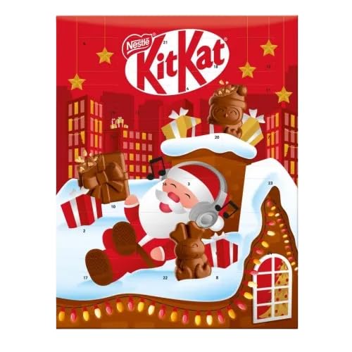 KitKat Milk Chocolate Christmas Advent Calendar 85g, Festive Holiday Treat, Christmas Chocolates, Christmas Chocolate Treat - Gift Guide