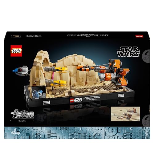 LEGO Star Wars Mos Espa Podrace Diorama Set for Adults, Buildable The Phantom Menace Model Kit, Features Anakin Skywalker’s Podracer, Memorabilia Gifts for Men, Women, Him or Her 75380