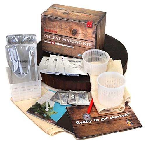 Cheese Making Kit - make 30 different Artisan Cheeses Basket - Gift Guide