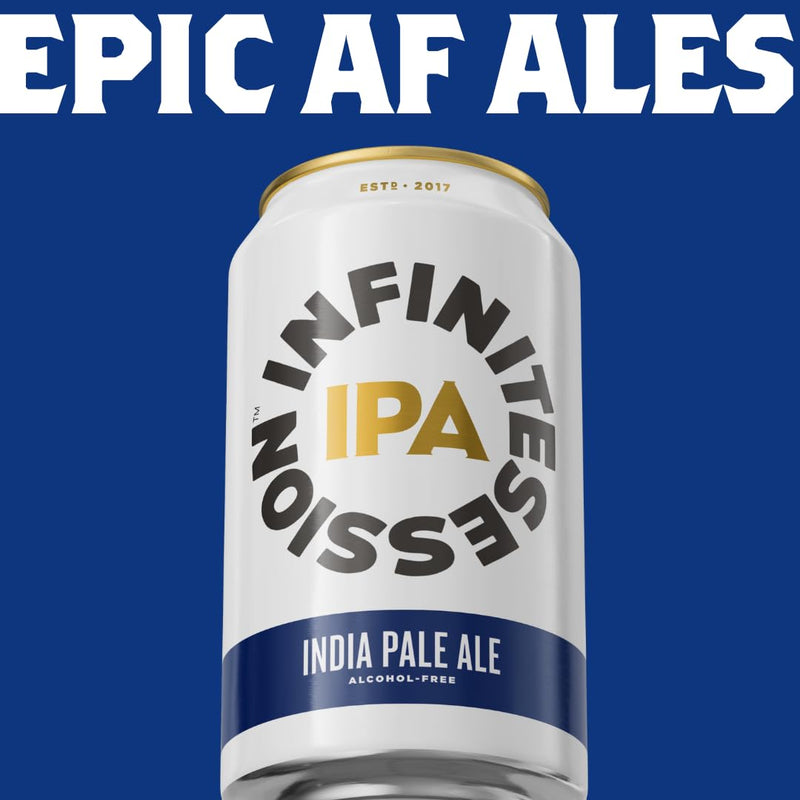 Infinite Session IPA - Alcohol Free Beer - Case of 12 x 330ml cans - Gluten-Free, Vegan - 35 calories per can - Award Winning Craft Beer - Brewed in the UK