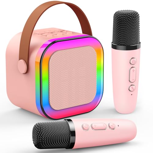 Dislocati Karaoke Machine 2 Microphones, Birthday Gifts for Girls Toys Age 3-15 Year Old Girls Gifts Kids Microphone Toys for 3-12 Year Old Girls Birthday Presents Microphone for Kids Toys - Gift Guide