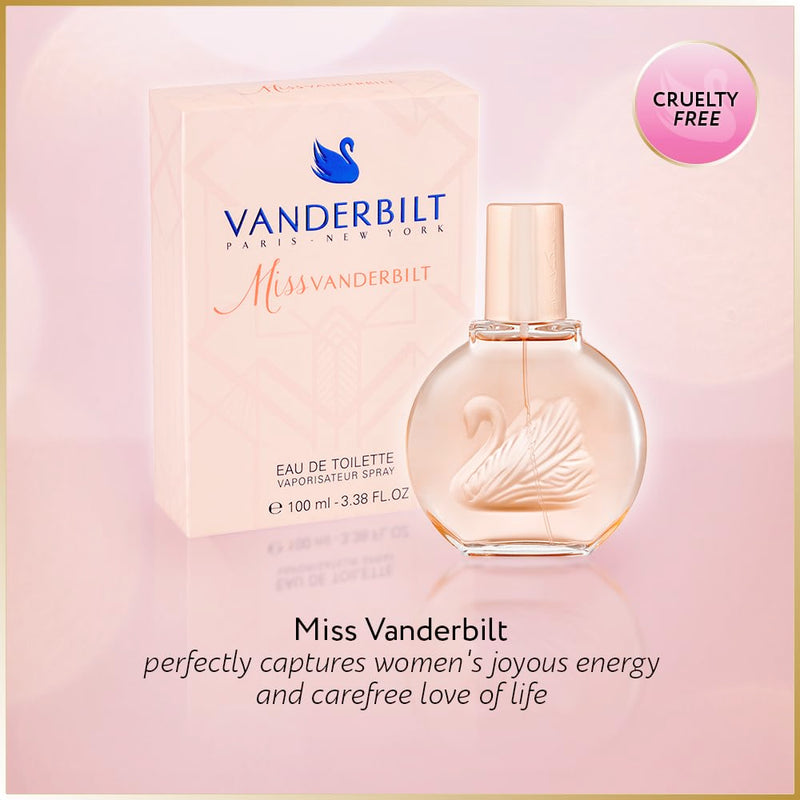 Miss Vanderbilt Eau De Toilette 100ml Spray, Floral Female Perfume, Fragrance For Women, Eau De Toilette For Women, Romantic Womens Perfumes - Genuine Gloria Vanderbilt Perfume for Women