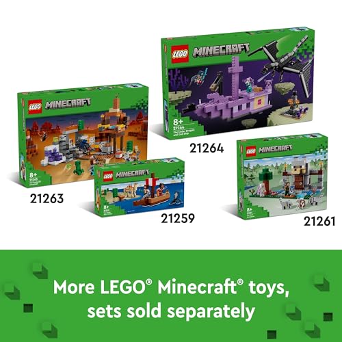 LEGO Minecraft The Cherry Blossom Garden Toy for 8 Plus Year Old Boys & Girls, with a Sunny Character Figure, Sniffer, Zombie and Bees, Hands-on Video-Game Set, Gamer Gift for Kids 21260